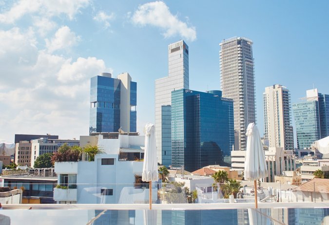 הנוף של תל אביב מגג מלון הנורמן