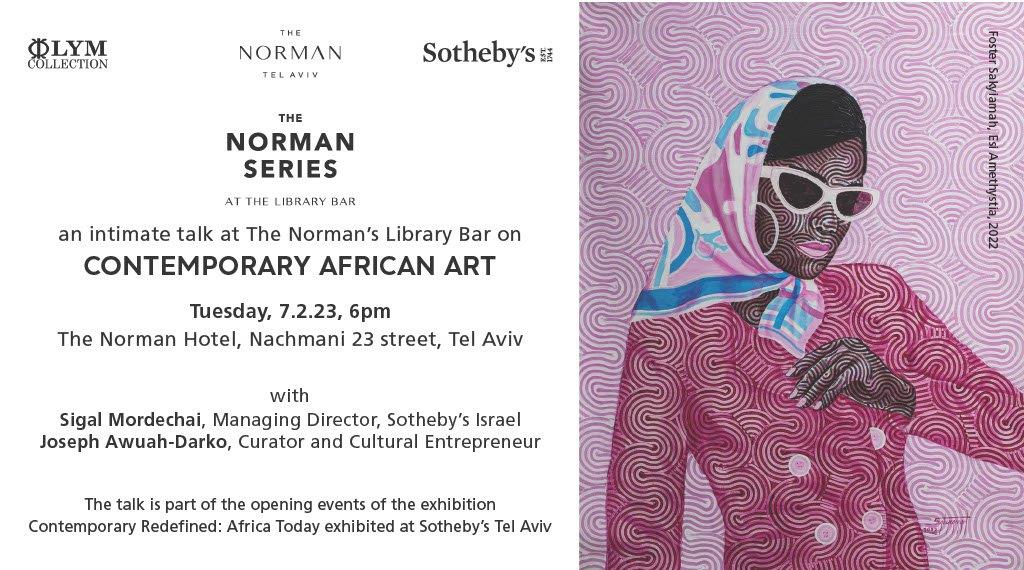 an intimate talk at The Norman’s Library Bar on Contemporary African Art